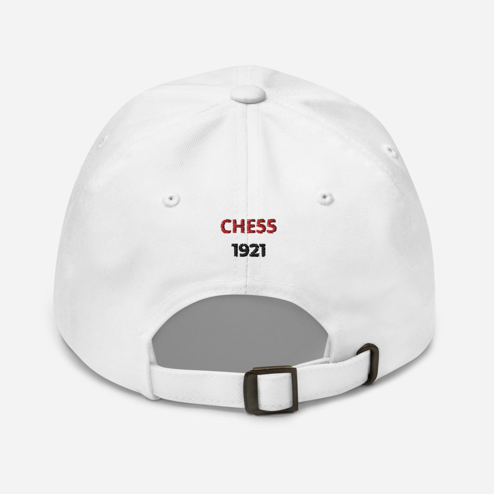 Canvas Hat (White, Black, Crimson)